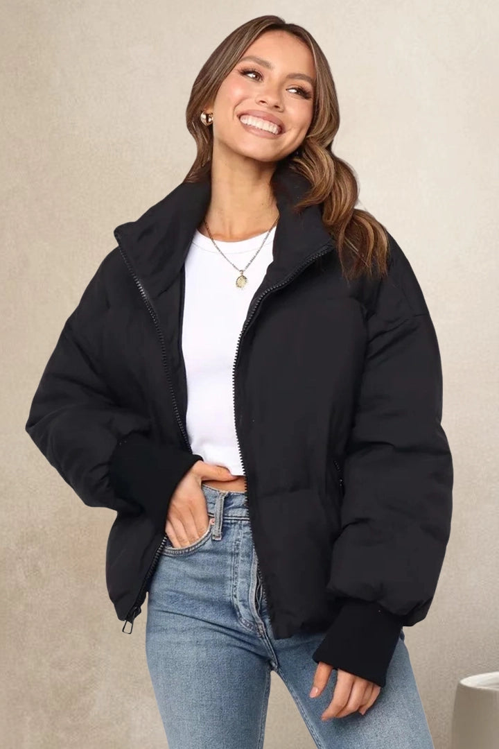 Gihuo Puffer Jacket, front view on model