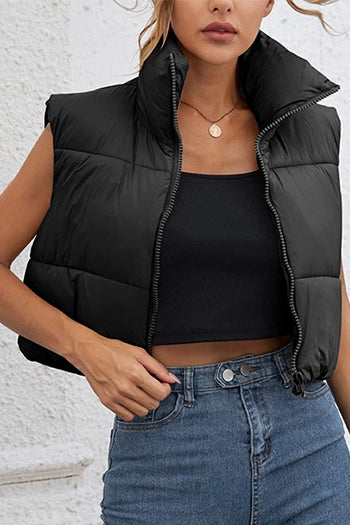 Gihuo Crop Vest, front view on model