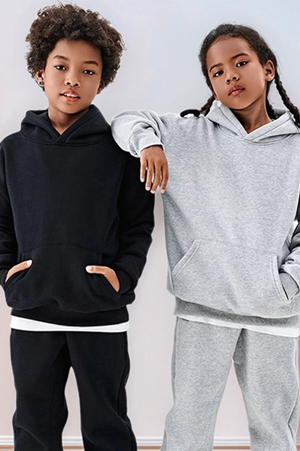 Gihuo Kids Hooded Sweatshirt, front view on model